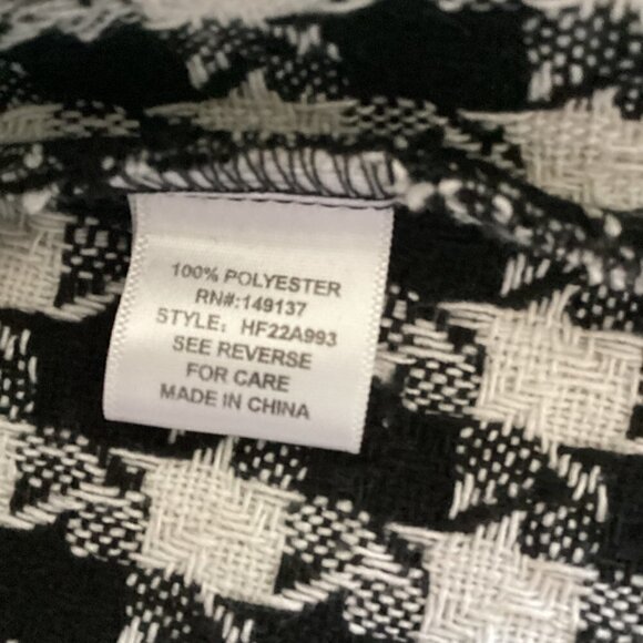 (New) HYFVE Houndstooth Cape Jacket Sz M Black & White 164A - Picture 9 of 10